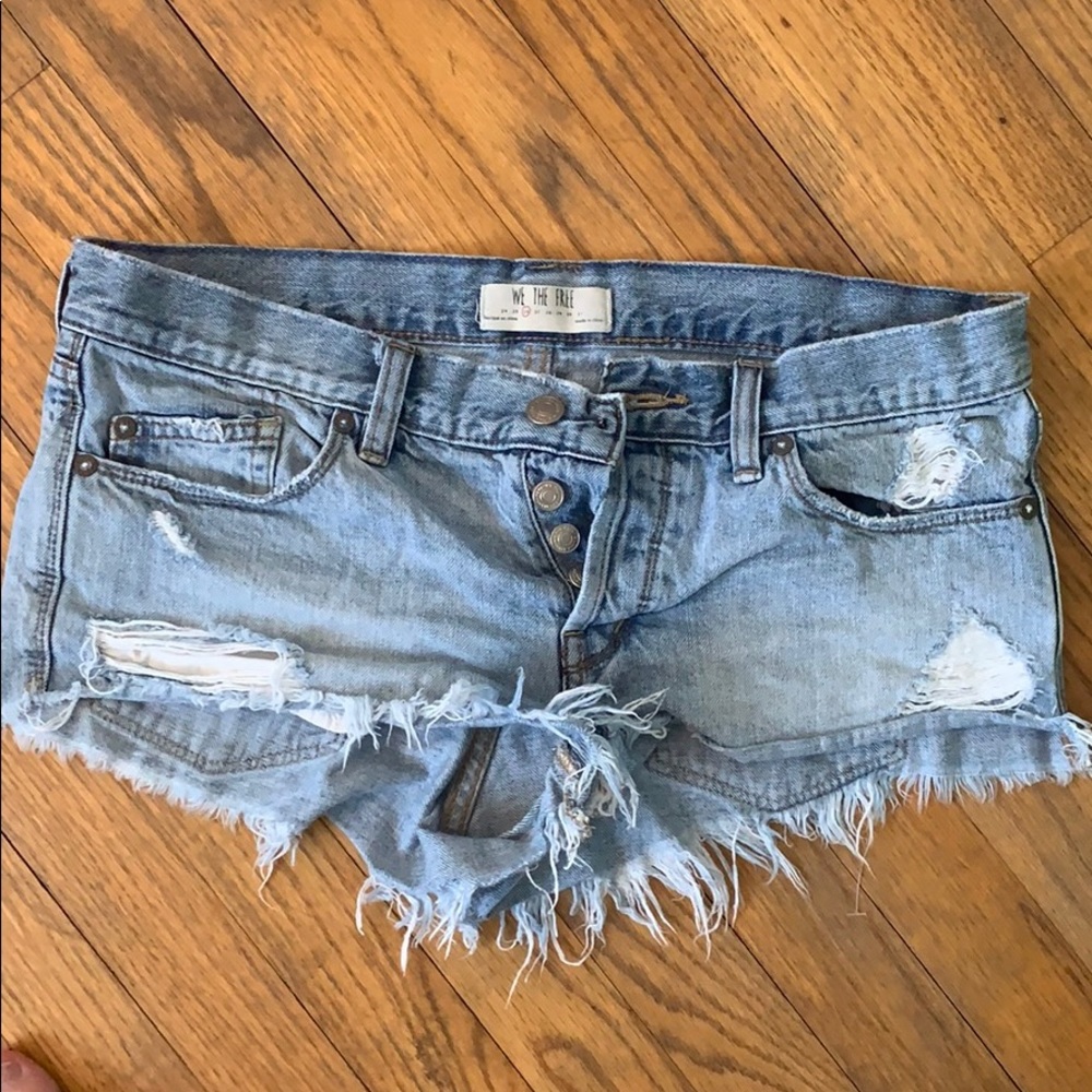 Free People Cut off Denim Shorts
